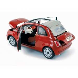1/18 Fiat 500 Cabriolet 2009 Pearl Red