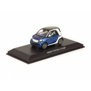 1/43 smart fortwo coupe W453 синий с белым