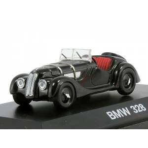 1/43 BMW 328 Roadster 1939 черный с красным салоном