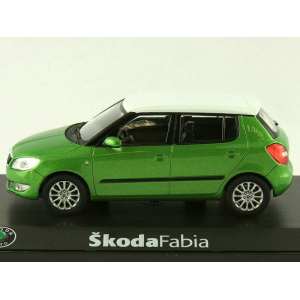 1/43 Skoda Fabia II (Facelift 2010) Rallye Green Metallic\\White roof
