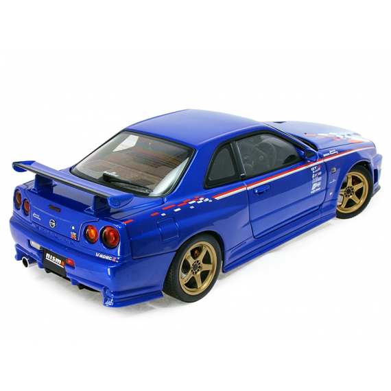 1/18 Nissan SKYLINE GT-R (R34) NISMO SPORT RESETTING VERSION (BAYSIDE BLUE) 2000