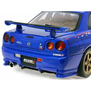 1/18 Nissan SKYLINE GT-R (R34) NISMO SPORT RESETTING VERSION (BAYSIDE BLUE) 2000