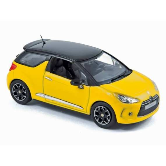 1/43 Citroen DS3 2010 Yellow with black roof
