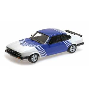 1/18 Ford Capri 3,0 - 1978 - белый с синими полосками