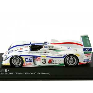 1/43 Audi R8 - TOM KRISTENSEN/JJ LEHTO/MARCO WERNER - TEAM CHAMPION - WINNERS 24H LE MANS - 2005