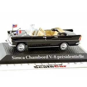 1/43 SIMCA Chambord V-8 présidentielle Visite des Kennedy Charles de Gaulle 1961