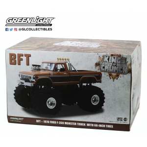 1/18 Ford F-350 Monster Truck BFT Bigfoot 1978 коричневый металлик (колеса 66 дюймов)