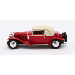 1/43 Bugatti Type 46 Faux Cabriolet Veth & Zoon 1930 красным с бежевым верхом
