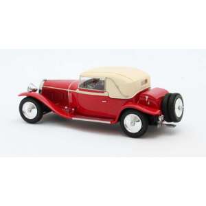 1/43 Bugatti Type 46 Faux Cabriolet Veth & Zoon 1930 красным с бежевым верхом
