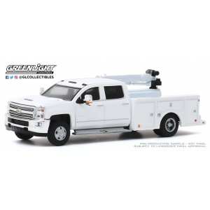 1/64 Chevrolet Silverado 3500 Dually Crane Truck 2016 белый