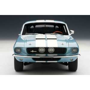 1/18 Ford SHELBY MUSTANG GT500 1967 (BLUE/WHITE STRIPES)