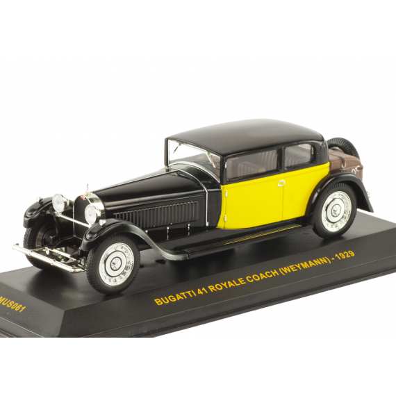 1/43 Bugatti 41 Royale Coach (Weymann) 1929 черный с желтым