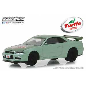 1/64 Nissan Skyline GT-R (R34) Turtle Wax 2000 зеленый