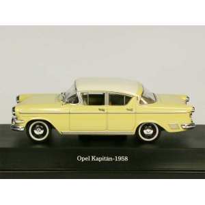 1/43 Opel Kapitän- 1958 Yellow Sahara/Alabaster