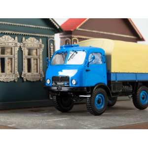 1/43 Tatra-805 бортовой с тентом синий с бежевым