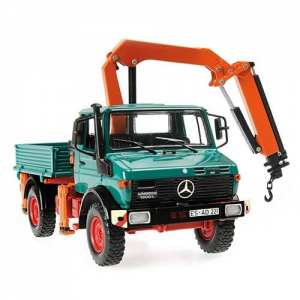 1/43 Mercedes-Benz Unimog 1300 L бортовой грузовик с манипулятором, зеленый