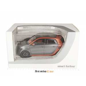 1/18 smart forfour passion (W453) серый металлик с оранжевым