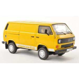 1/43 VOLKSWAGEN Bulli T3b Syncro 4x4 Box Wagon (фургон) 1984 желтый