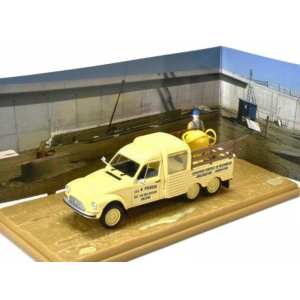 1/43 Citroen Acadiane Pick-Up 6х2 бетономешалка 1970 желтый
