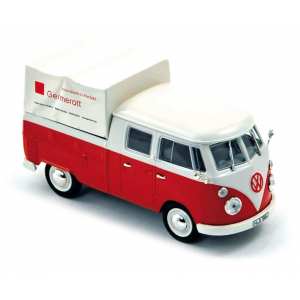 1/43 Volkswagen T1c Transporter Doka с тентом Germerott красный с белым 1964