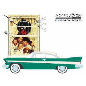1/64 Plymouth Belvedere with Wreath Accessory 1957 зеленый
