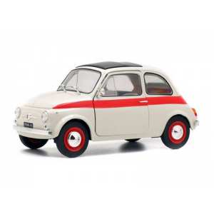 1/18 FIAT Nuova 500L Sport 1960 белый с красным
