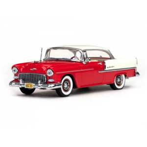 1/43 Chevrolet Bel Air Hard Top 1955 бежевый с красным
