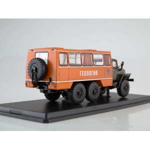 1/43 Вахтовый автобус НЕФАЗ-42112 (4320) хаки/оранжевый