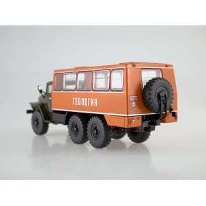 1/43 Вахтовый автобус НЕФАЗ-42112 (4320) хаки/оранжевый