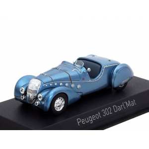 1/43 Peugeot 302 DarlMat Roadster 1937 синий металлик
