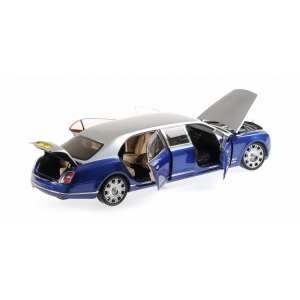 1/18 Bentley Mulsanne Grand Limousine by Mulliner синий с серебристым