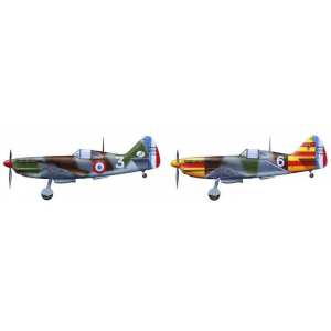 1/48 Набор Французские асы : French Aces Dewoitine D.520 с автомобилем Citroen 11CV и 3-мя фигурами