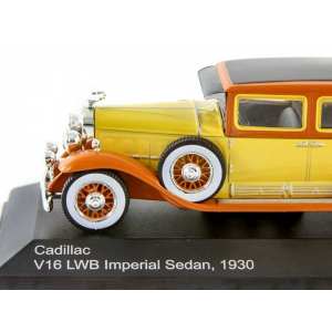1/43 CADILLAC V16 LWB Imperial Sedan 1930 желтый/коричневый