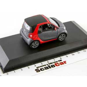 1/43 Smart ForTwo Cabriolet A453 2015 серый металлик с красным