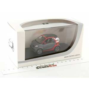 1/43 Smart ForTwo Cabriolet A453 2015 серый металлик с красным