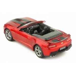 1/43 Chevrolet Camaro 2014 кабриолет красный металлик с черными полосами