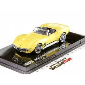 1/43 Chevrolet Corvette Stingray 427 convertible 1968 safari yellow желтый