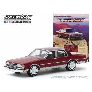 1/64 Chevrolet Caprice Brougham The Uncompromised American Classic 1986 бордовый