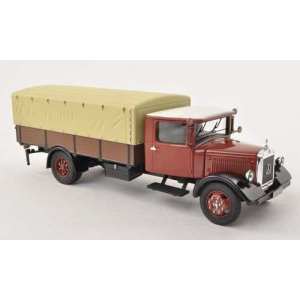 1/43 Mercedes-Benz LO2750 pick up with canvas, red
