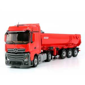 1/43 MERCEDES-BENZ ACTROS МР4 BIGSPACE с полуприцепом-самосвалом 2013 Red