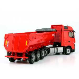 1/43 MERCEDES-BENZ ACTROS МР4 BIGSPACE с полуприцепом-самосвалом 2013 Red