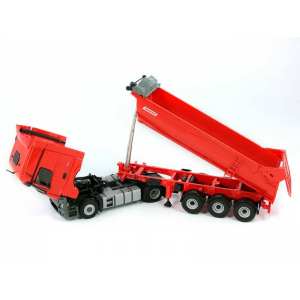 1/43 MERCEDES-BENZ ACTROS МР4 BIGSPACE с полуприцепом-самосвалом 2013 Red