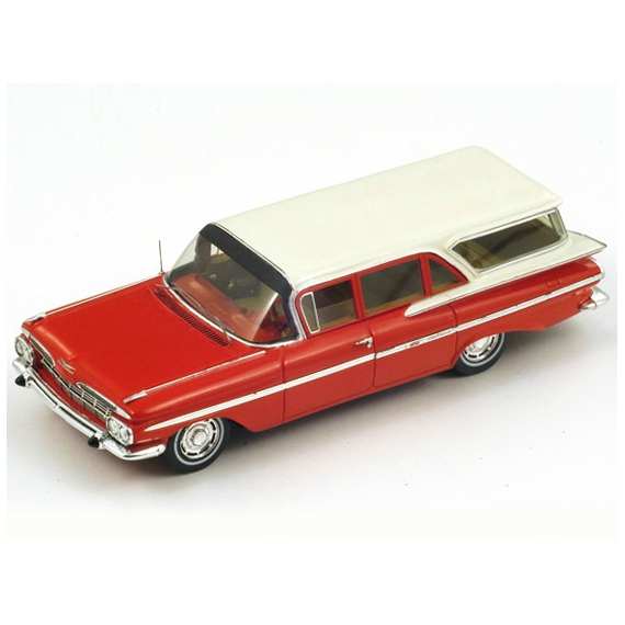 1/43 Chevrolet Impala Station Wagon 1959 Red w. White roof
