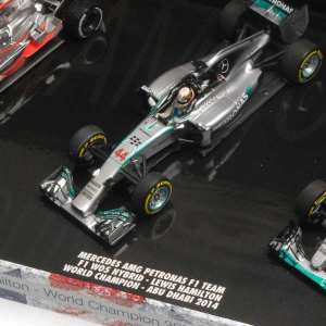1/43 Набор из 3х чемпионских болидов Lewis Hamilton World Champion Triple Set - 2008/2014/2015