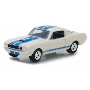1/64 Ford Mustang Shelby GT350 Fastback 1965 белый с синими полосками