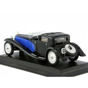 1/43 Bugatti Royale 1930 синий с черным, открываются двери и капот