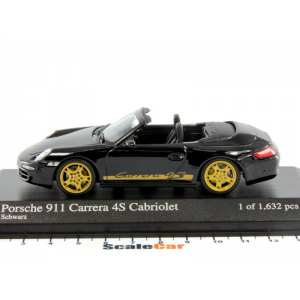 1/43 PORSCHE 911 CARRERA 4S CABRIOLET 2005 BLACK