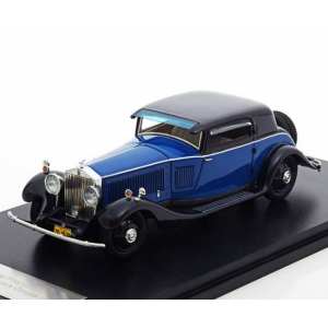 1/43 Rolls Royce Phantom II Continental Windovers Coupe 1933 голубой с темно-синим