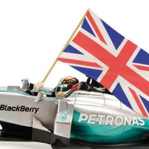 1/18 MERCEDES AMG PETRONAS F1 TEAM W05 - LEWIS HAMILTON - WINNER ABU DHABI GP 2014 W.FLAG