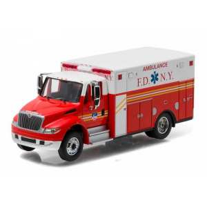 1/64 INTERNATIONAL Durastar Ambulance FDNY (Fire Department of New York) 2013 скорая помощь пожарного департамента Нью-Йорка